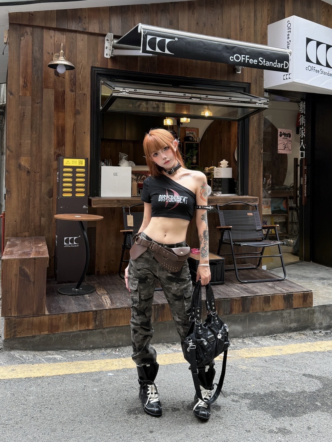 (GOAL) DCM 不對稱 斜肩設計 字母 主視覺LOGO DCM-W60