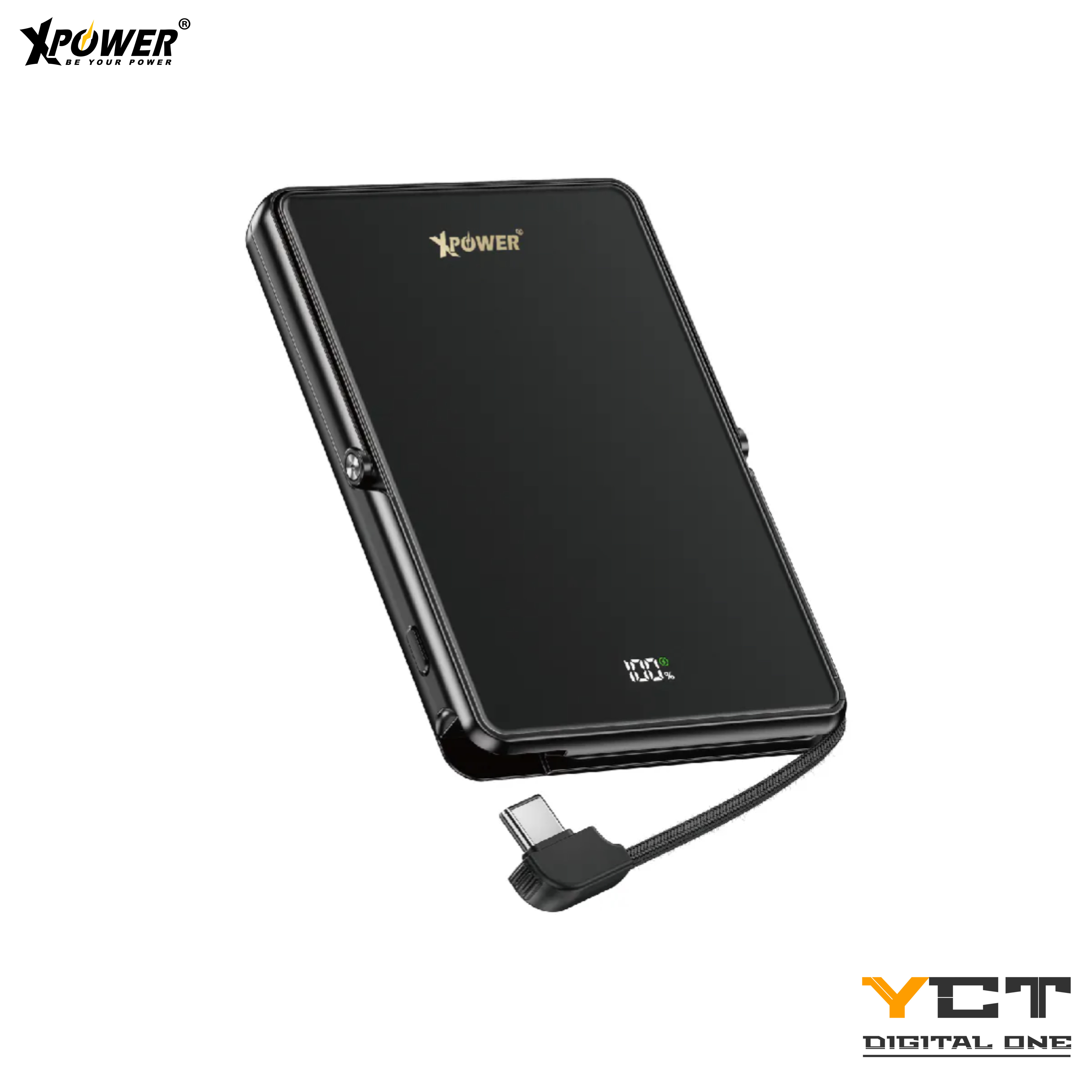 XPower M10K2 5合1鋅合金支架數顯 10000mAh PD3.0+QI2 磁吸移動電源