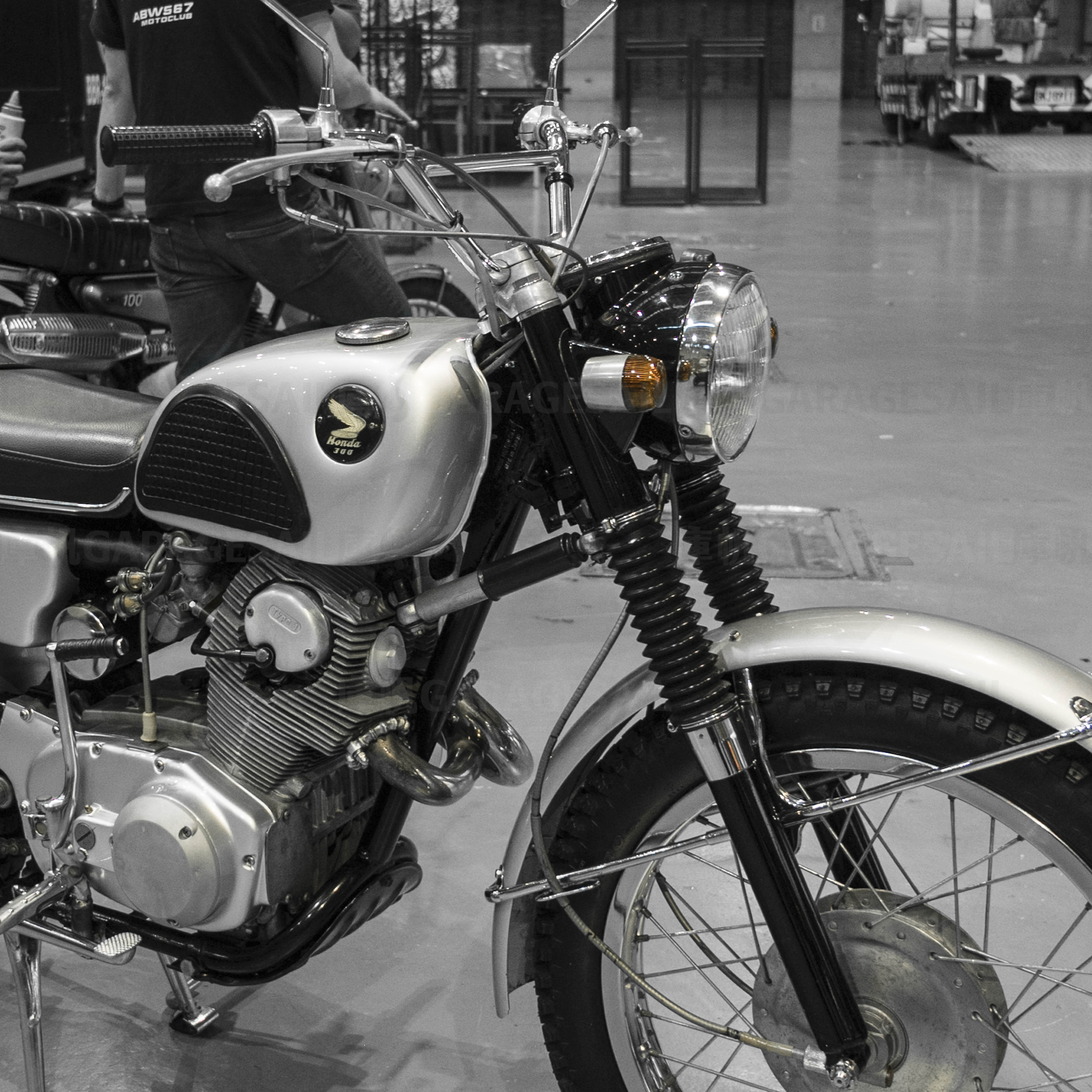 方向燈 大膠囊 - 銀 短桿