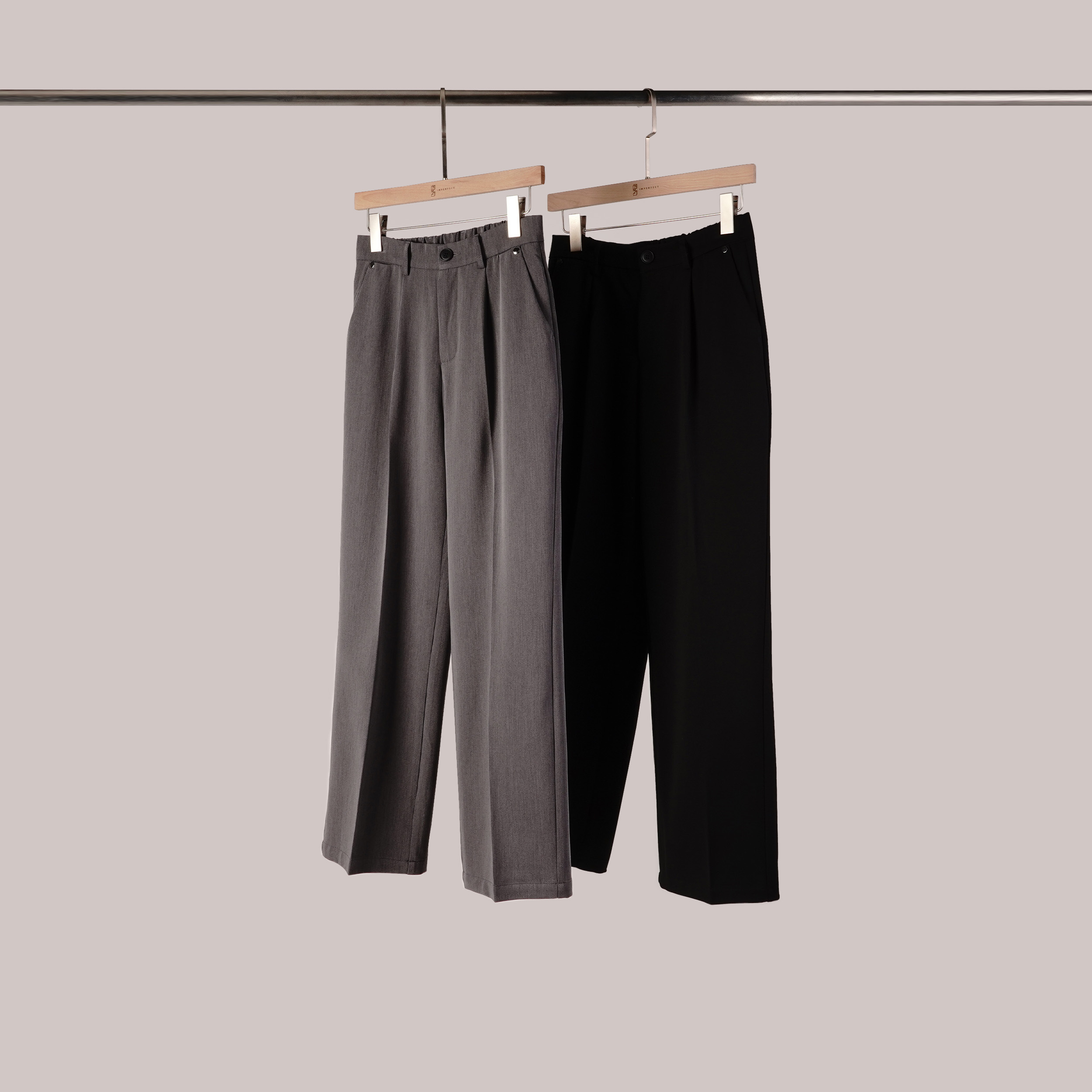 質感釘釦車標西裝褲 | M-L | 2色