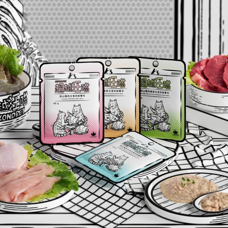 **自動每月定期購** [超越汪喵] 肉絲餐包 40g X 2盒 (28包)