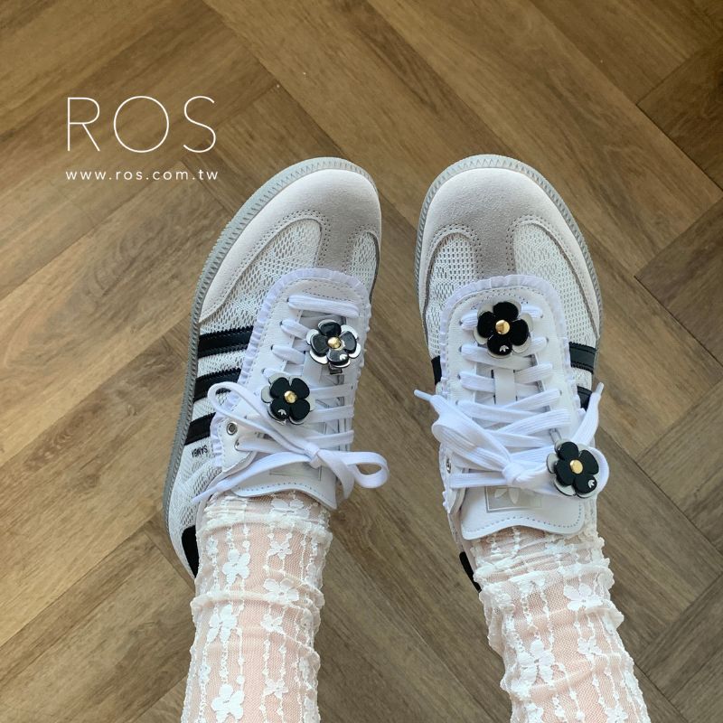 Adidas Samba OG 黑白 小花蕾絲