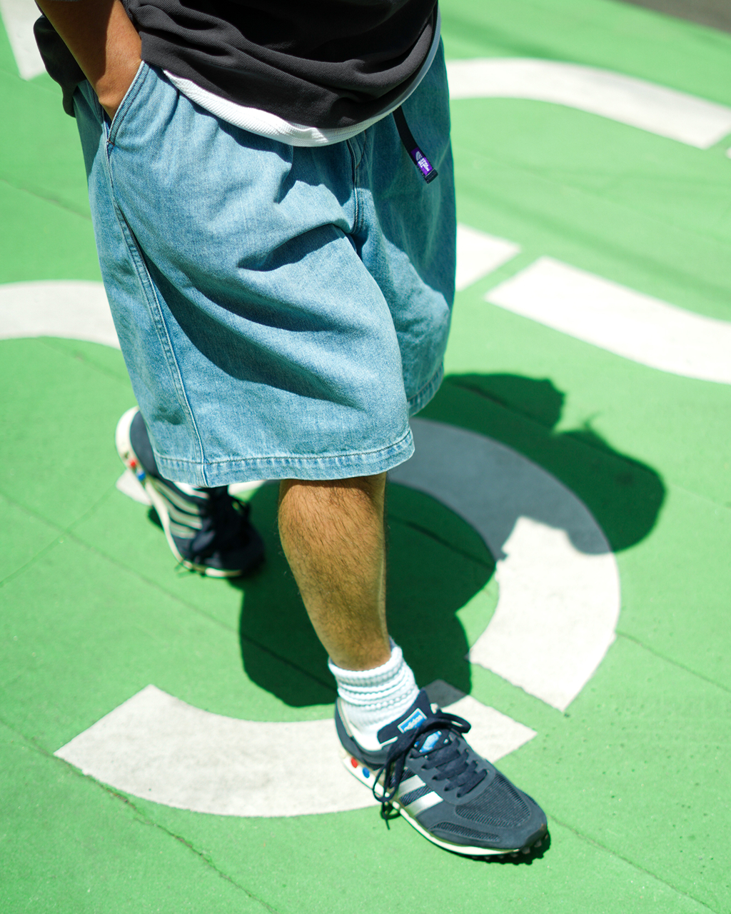 『代購+現貨商品』2025SS THE NORTH FACE PURPLE LABEL 紫標 Denim Tuck Field Shorts 丹寧 牛仔 水洗 短褲 現貨 N25SD098