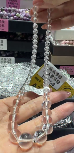 250508-A23 高冰淨體白水晶塔鏈