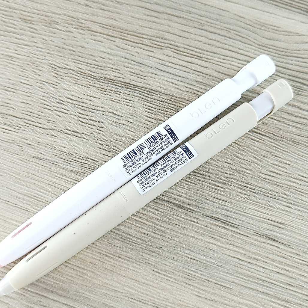 日本ZEBRA．bLen 1C 單色筆 0.5mm 黑芯 貓毛限定色 白桿/奶油桿