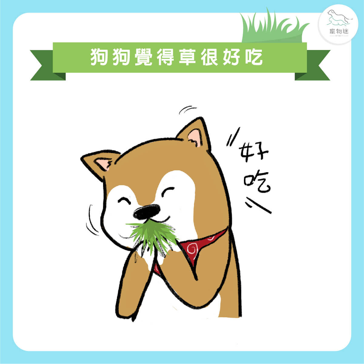 牠覺得草很好吃
