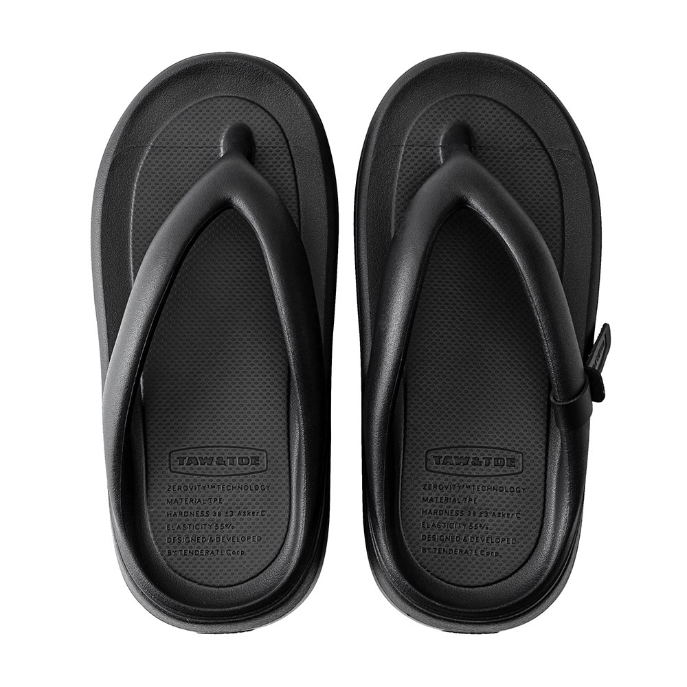 TAW&TOE Flip Flop Zerovity™ Plumpy - BLACK