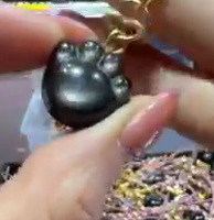 251004 - A76 銀曜石招財肥貓爪電話掛飾