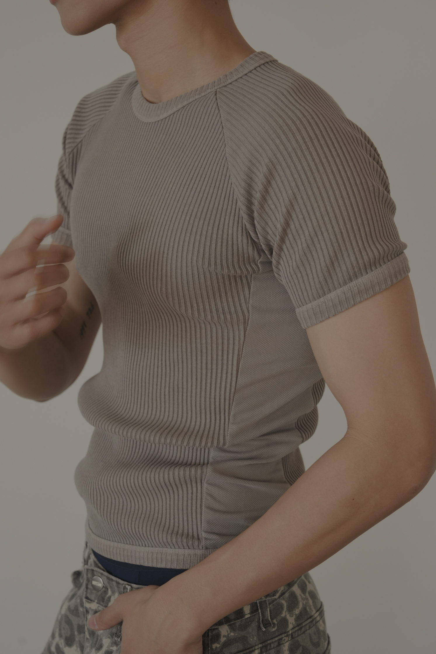 Mesh Pigment Short Sleeves #短T