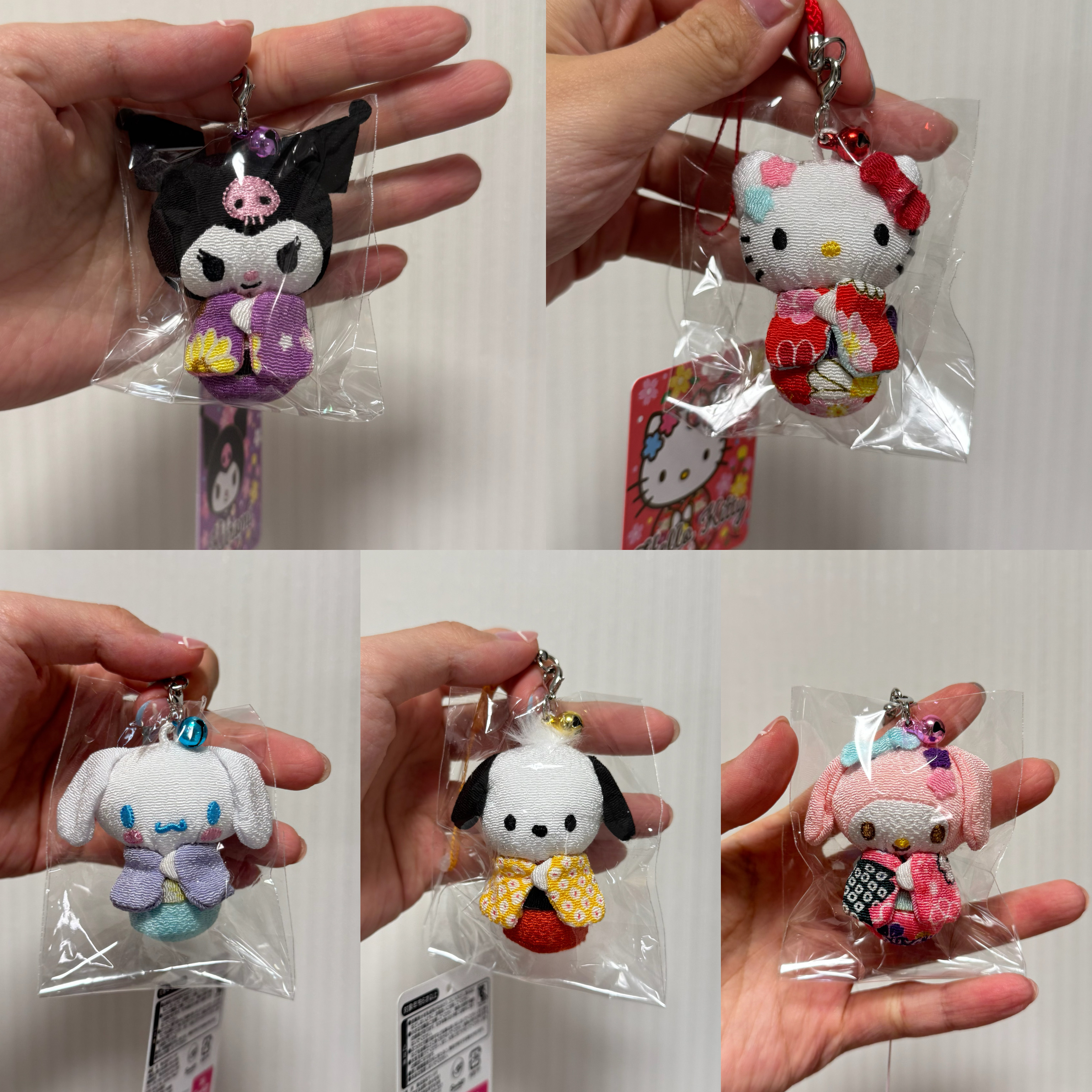 JP Sanrio 和布料迷你和服公仔吊飾 6082 6129 6099 6105 6112 TK250508