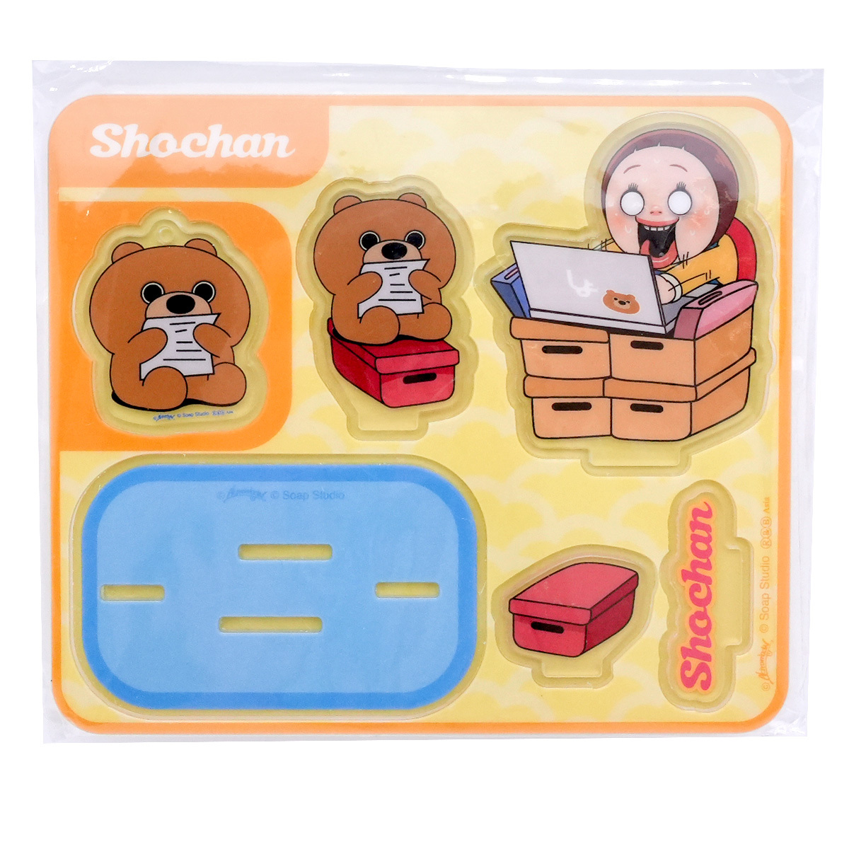 燦子努力工作立牌