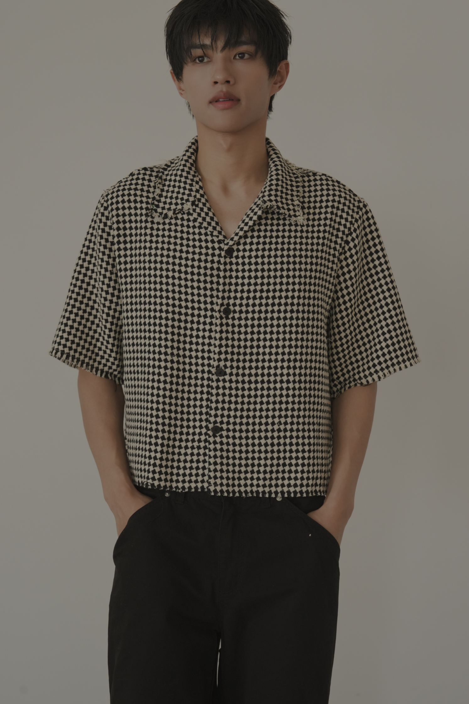 Pin Heel Linen Tweed Shirt #襯衫