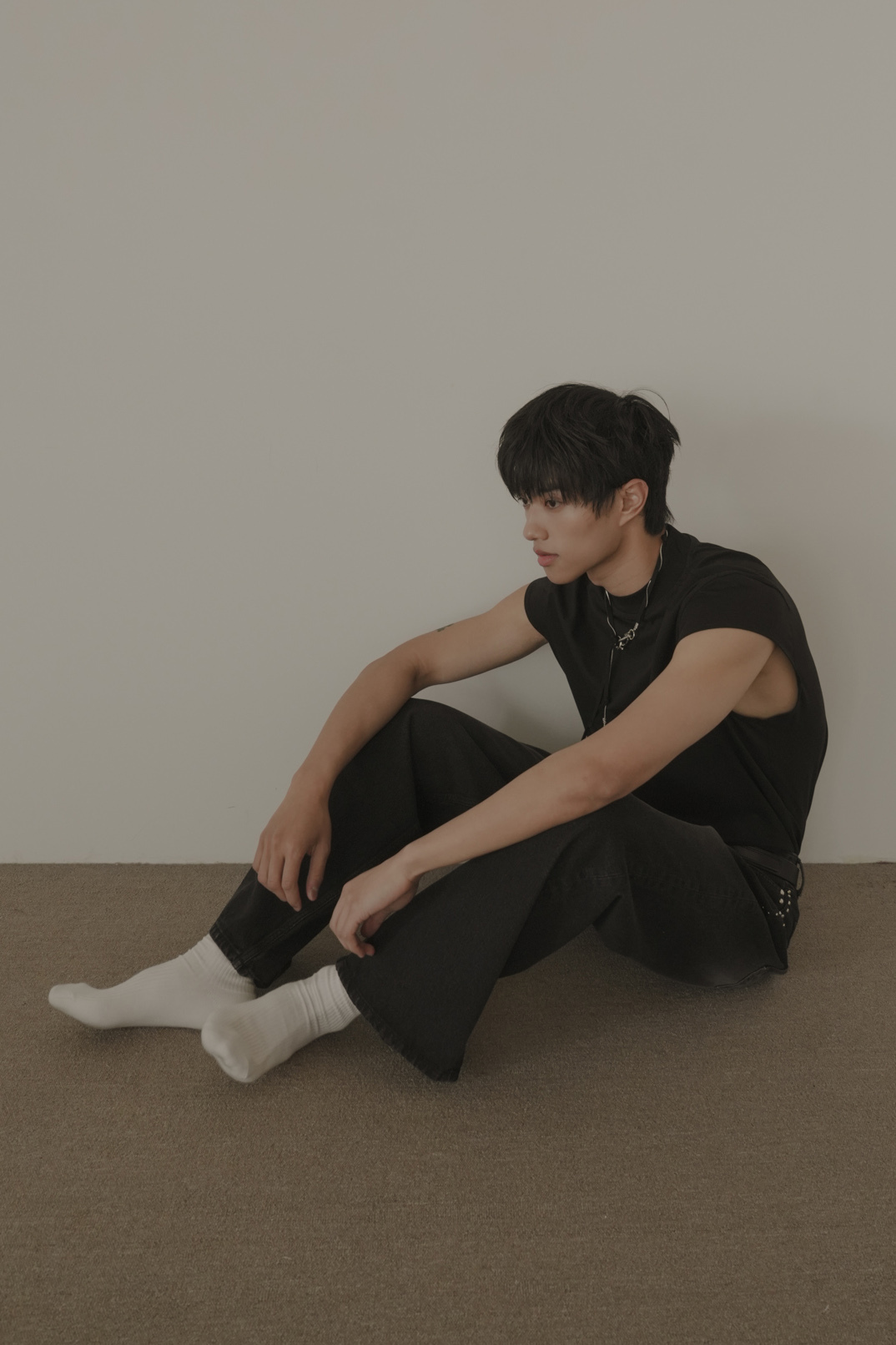 Shoulder Mock Neck Sleeveless #背心