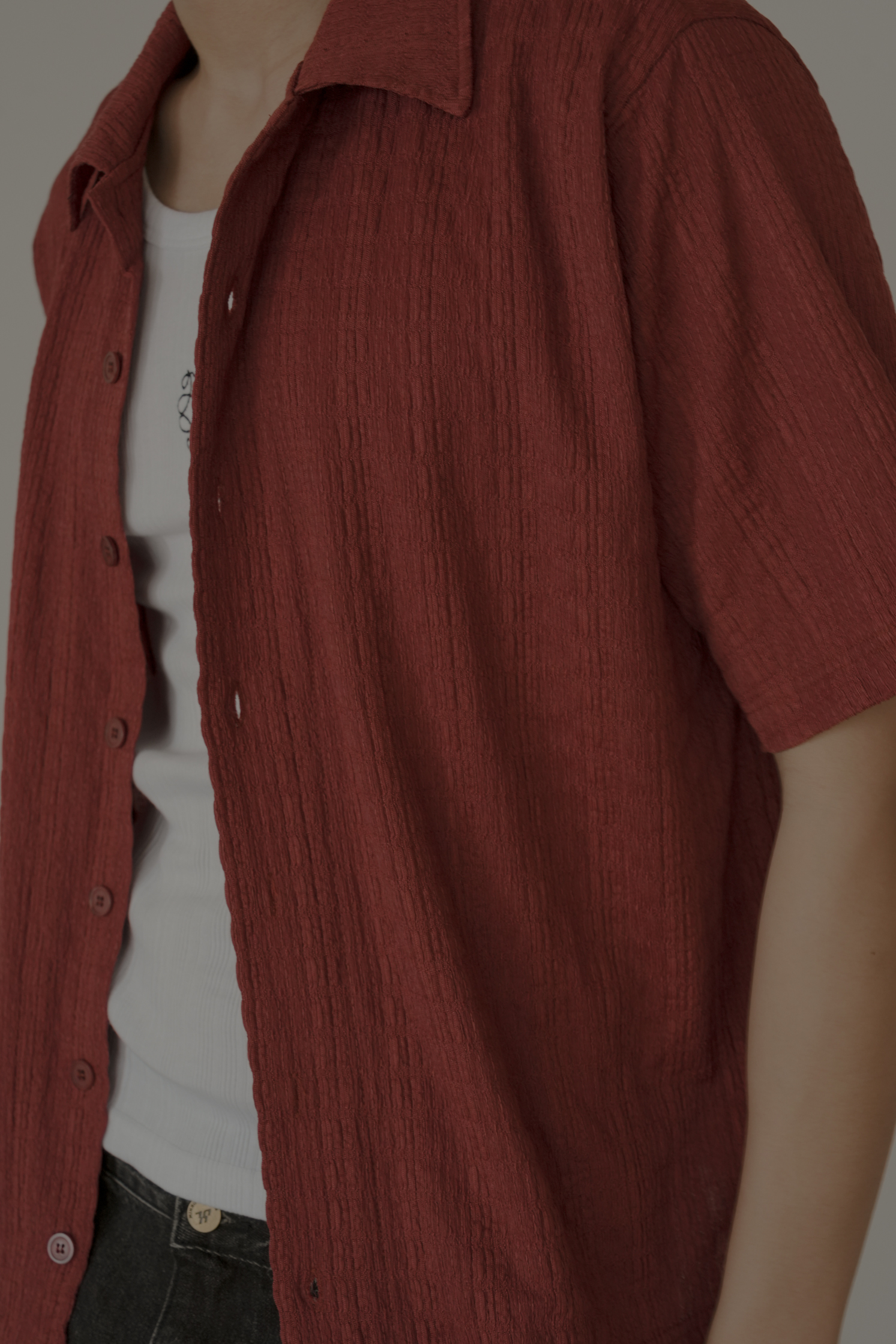 Wave Jacquard Cardigan Shirt #短襯衫