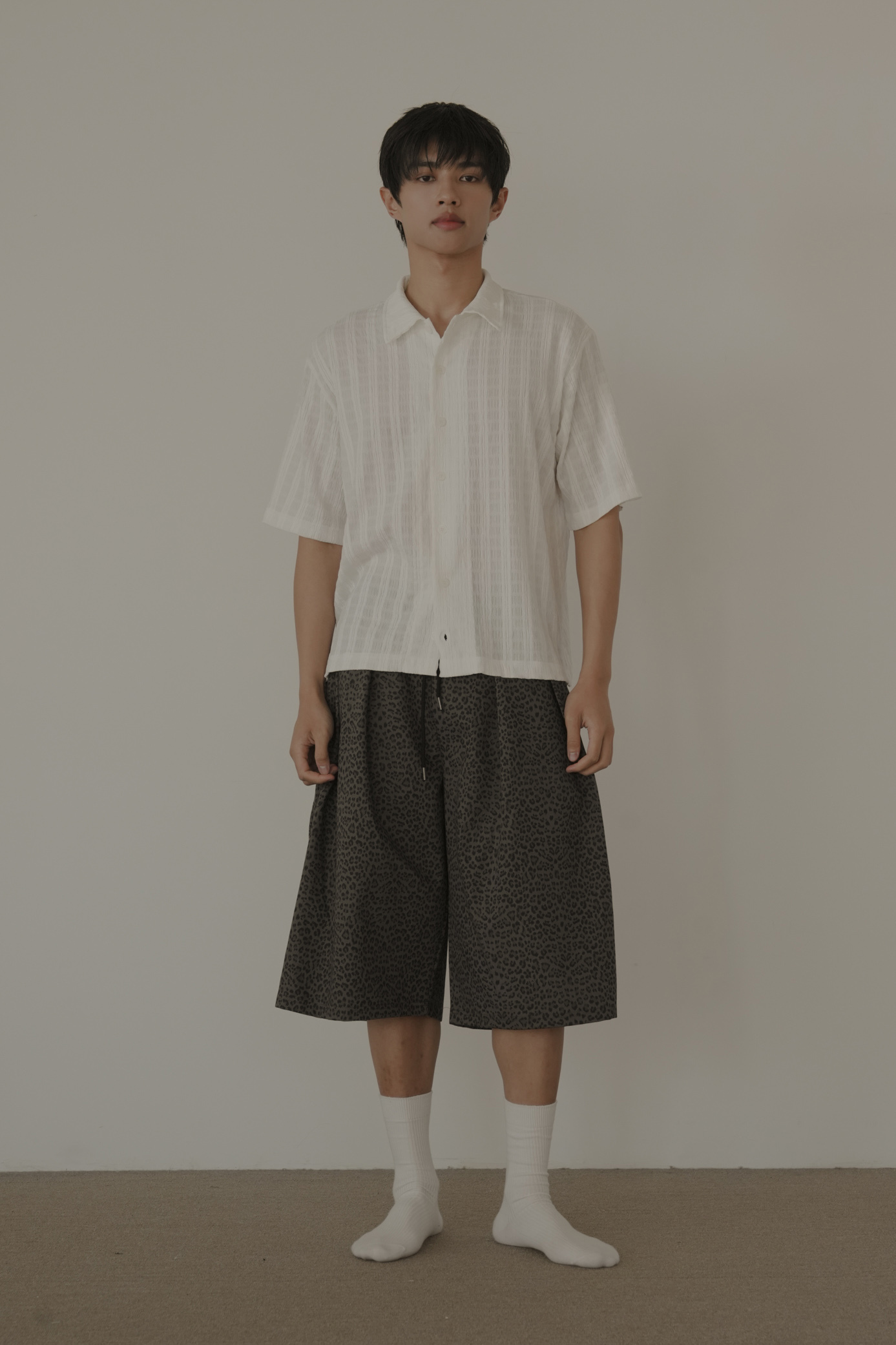 Wave Jacquard Cardigan Shirt #短襯衫