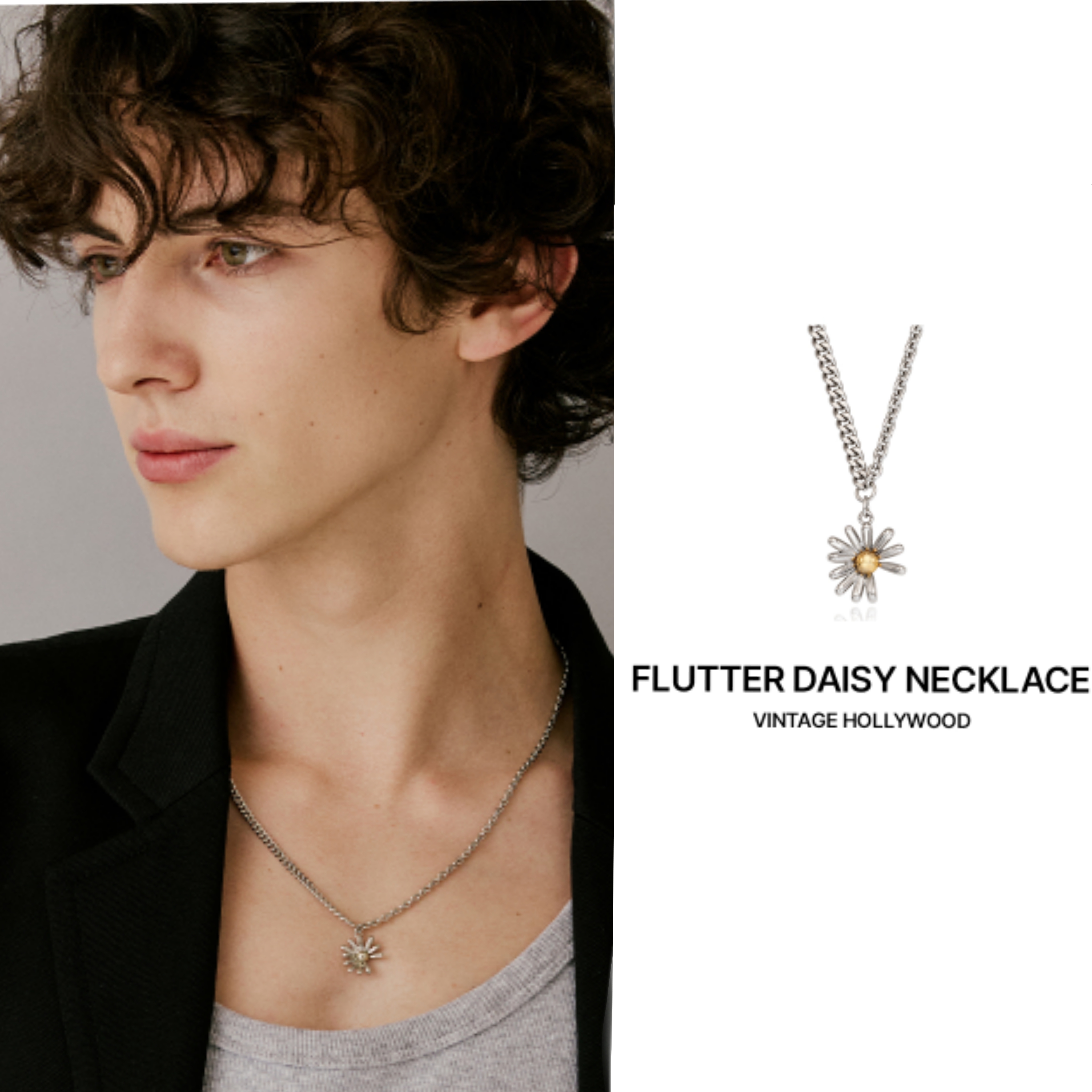 【VINTAGE HOLLYWOOD】Flutter Daisy Necklace VH2478NE071M Vintage Hollywood] Flutter Daisy Necklace (2 colors