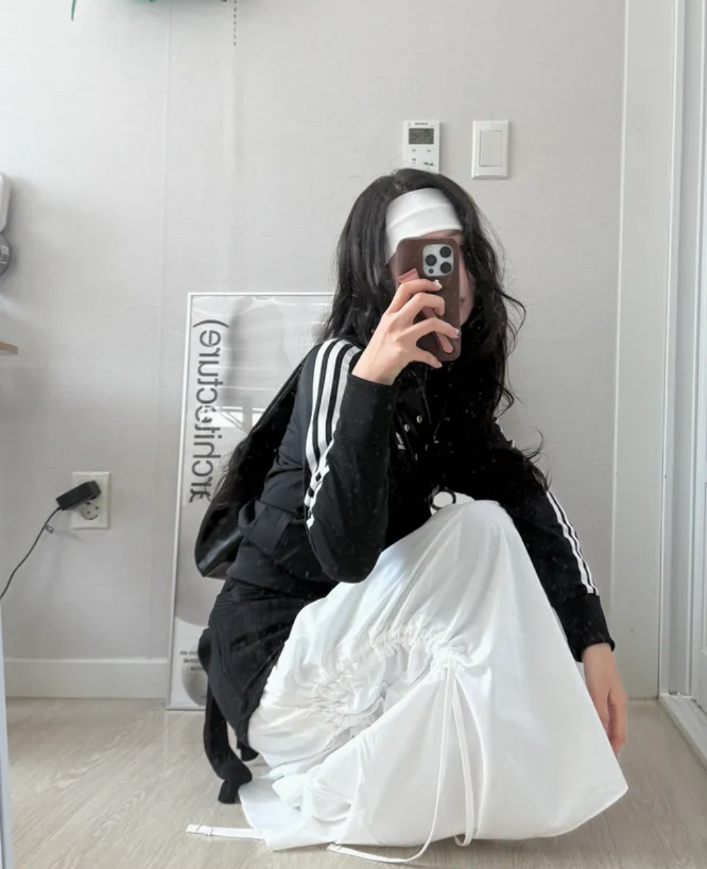 Adidas crop track jacket (black)