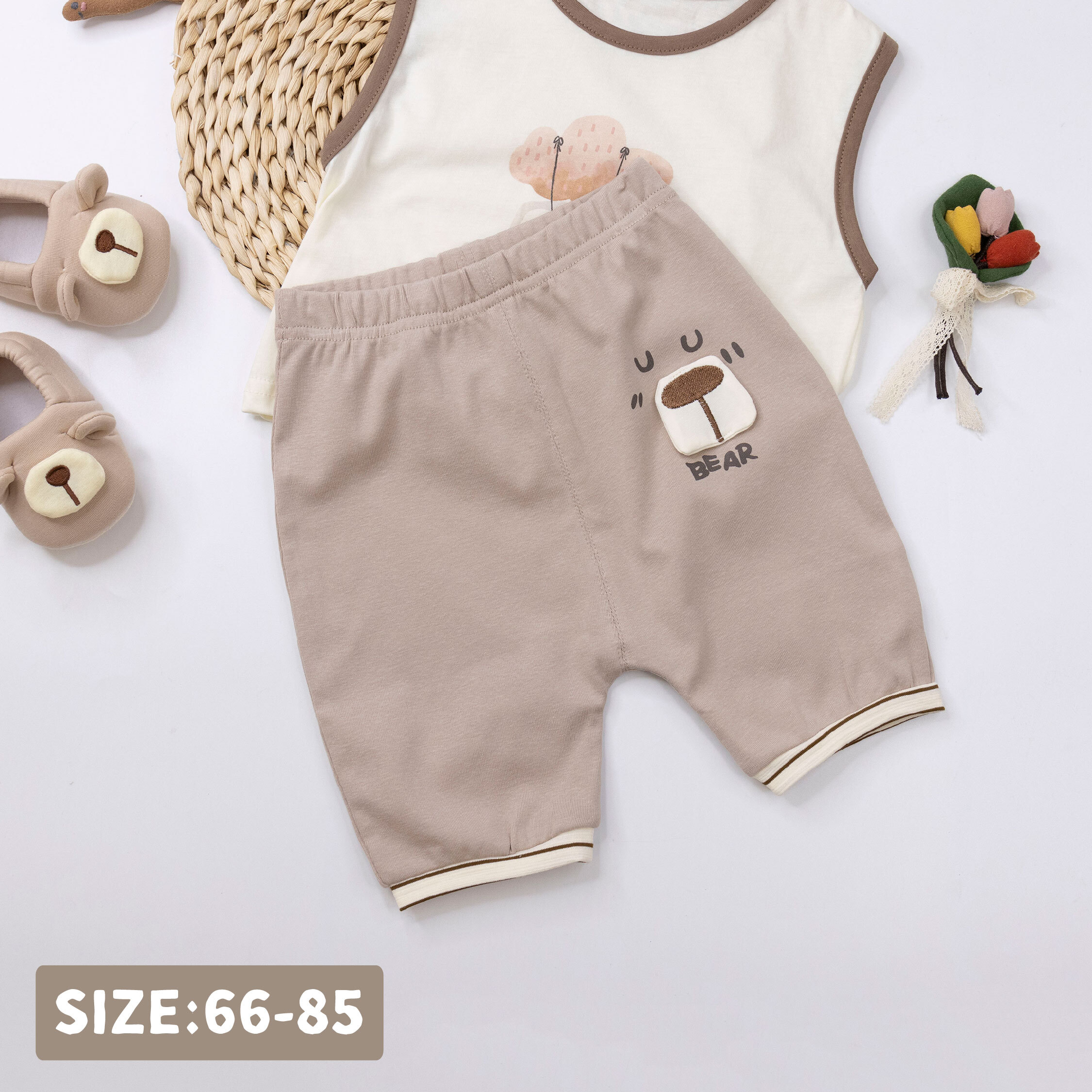 【JG0456】沉睡小熊立體鼻子設計質感屁屁褲