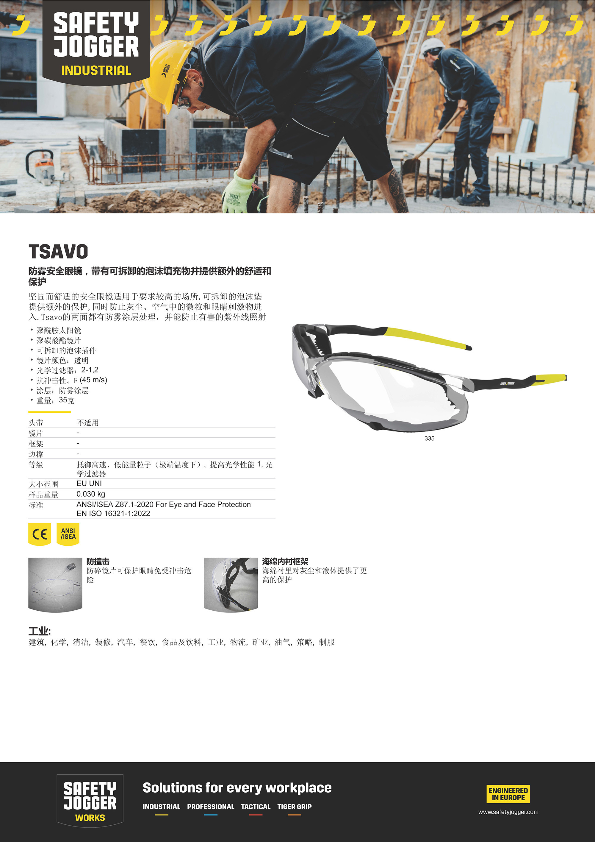 Safety Jogger - TSAVO 安全眼鏡