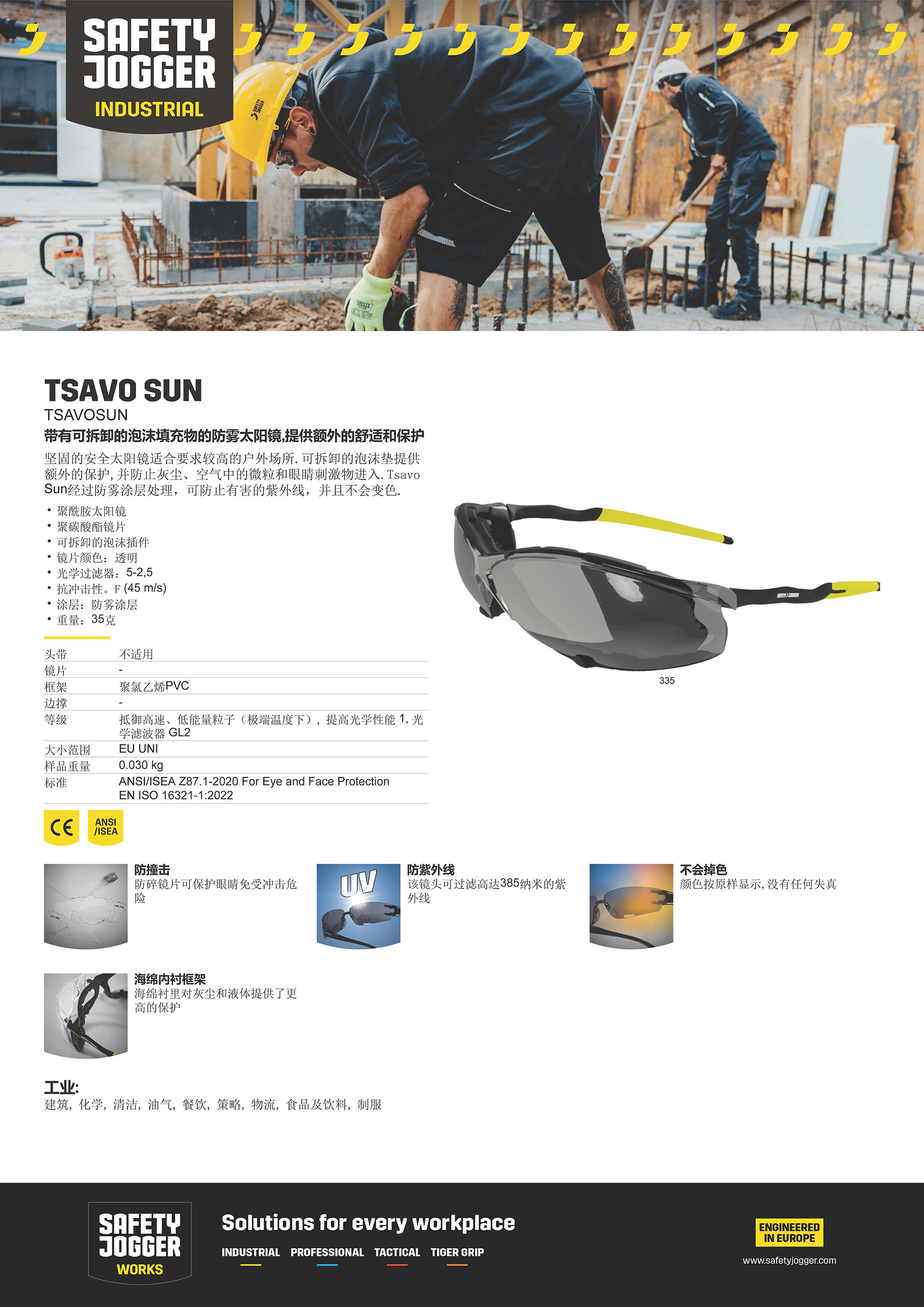 Safety Jogger - TSAVO SUN 安全太陽眼鏡