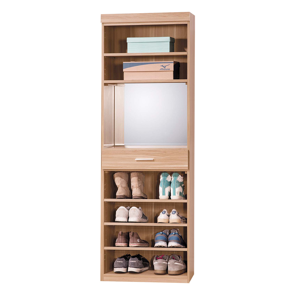 妮薇2尺四門一抽高鞋櫃(附鏡面)