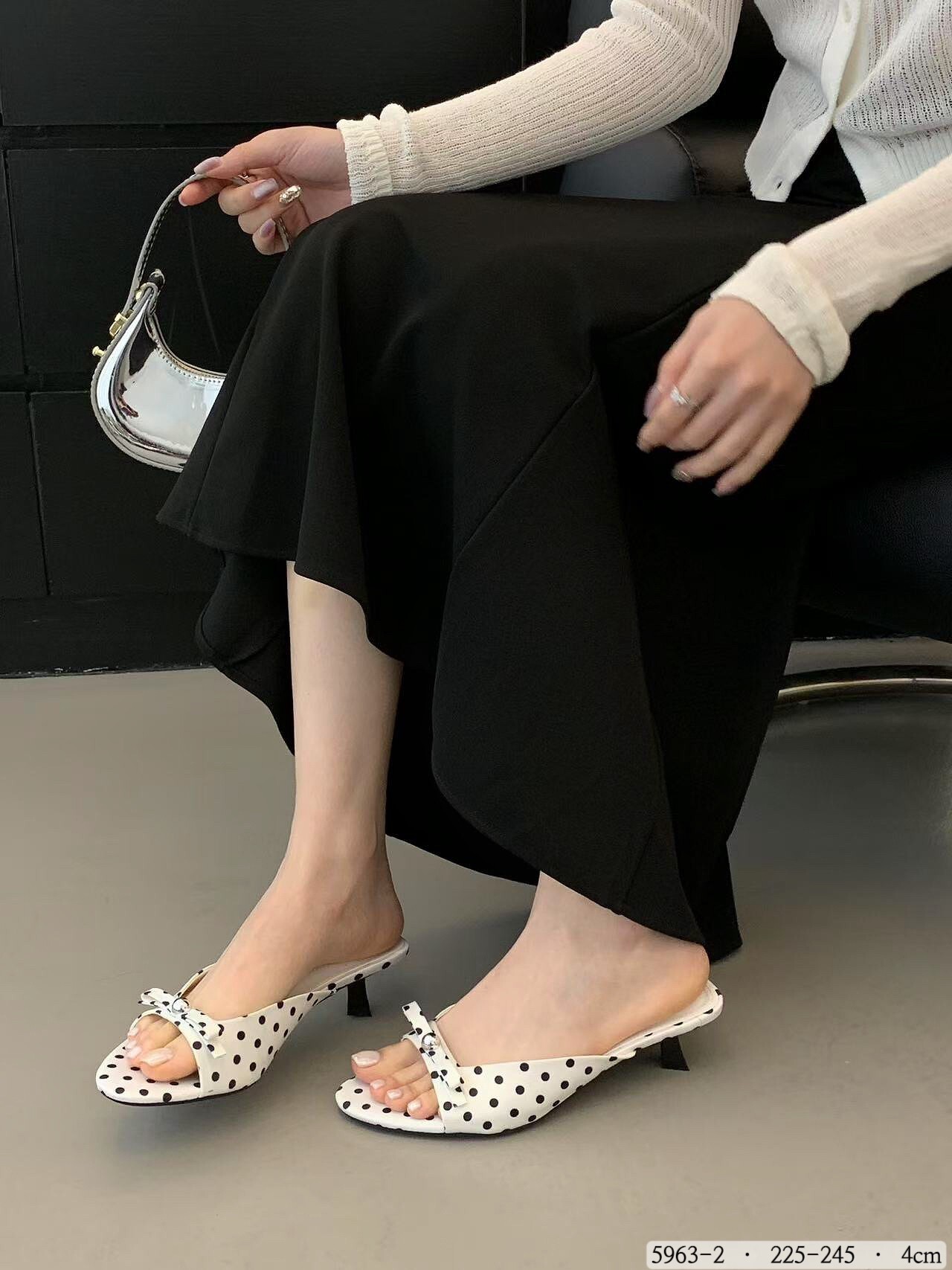 5963-2韓國法式優雅蝴蝶結露趾涼拖