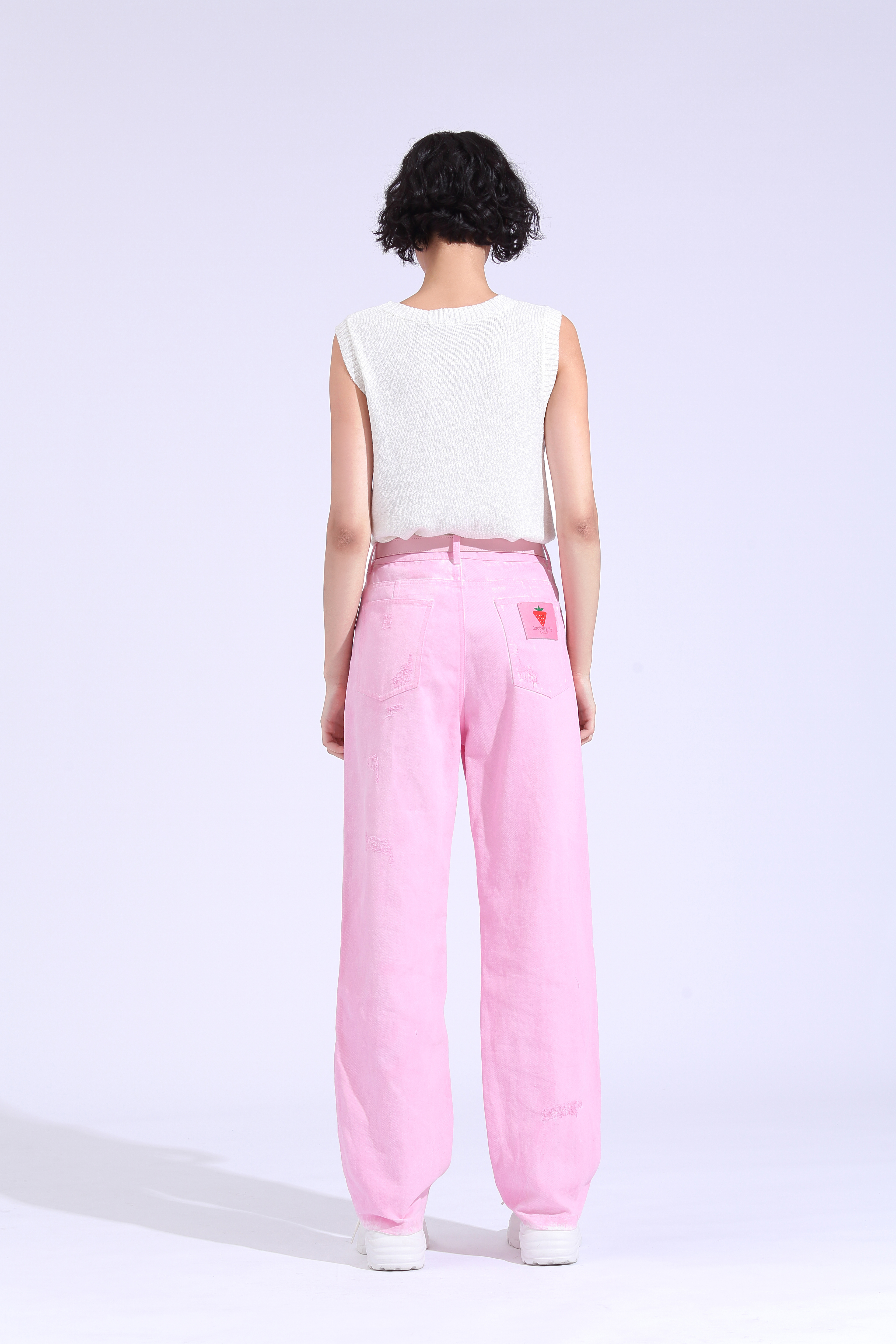 BE10213F1 漫波糖針織無袖LOGO上衣