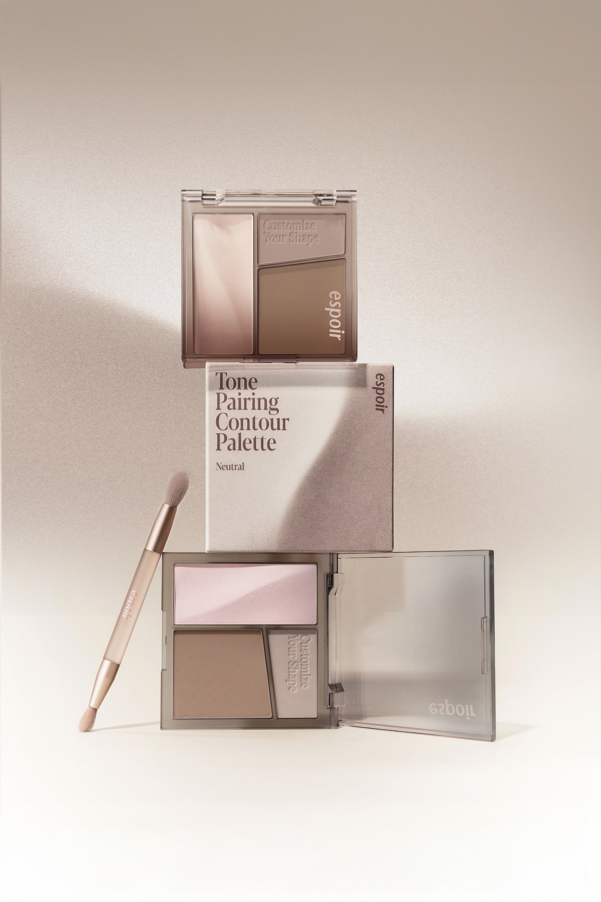 eSpoir 打亮修容三色盤(附刷具)