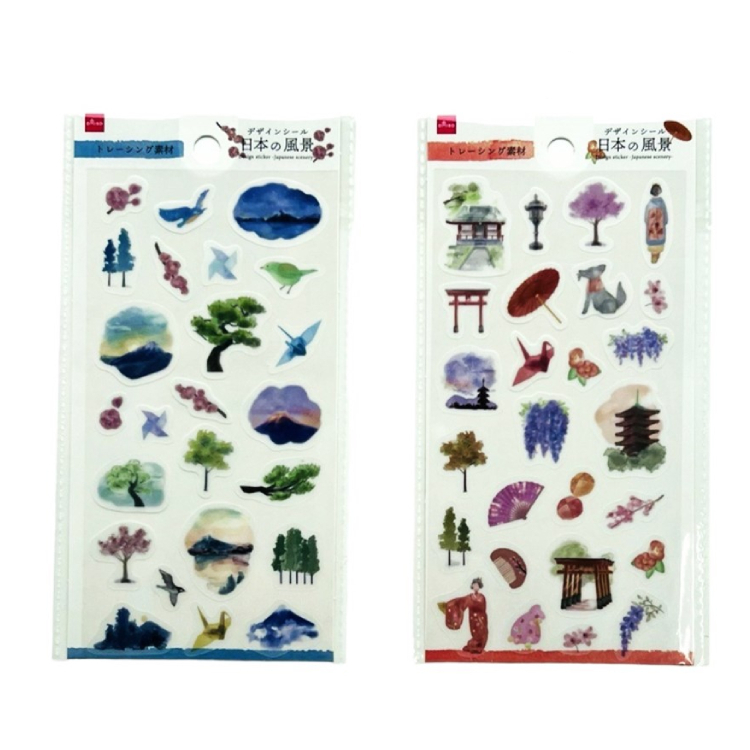手帳裝飾貼紙/日本風景