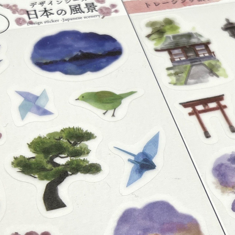 手帳裝飾貼紙/日本風景