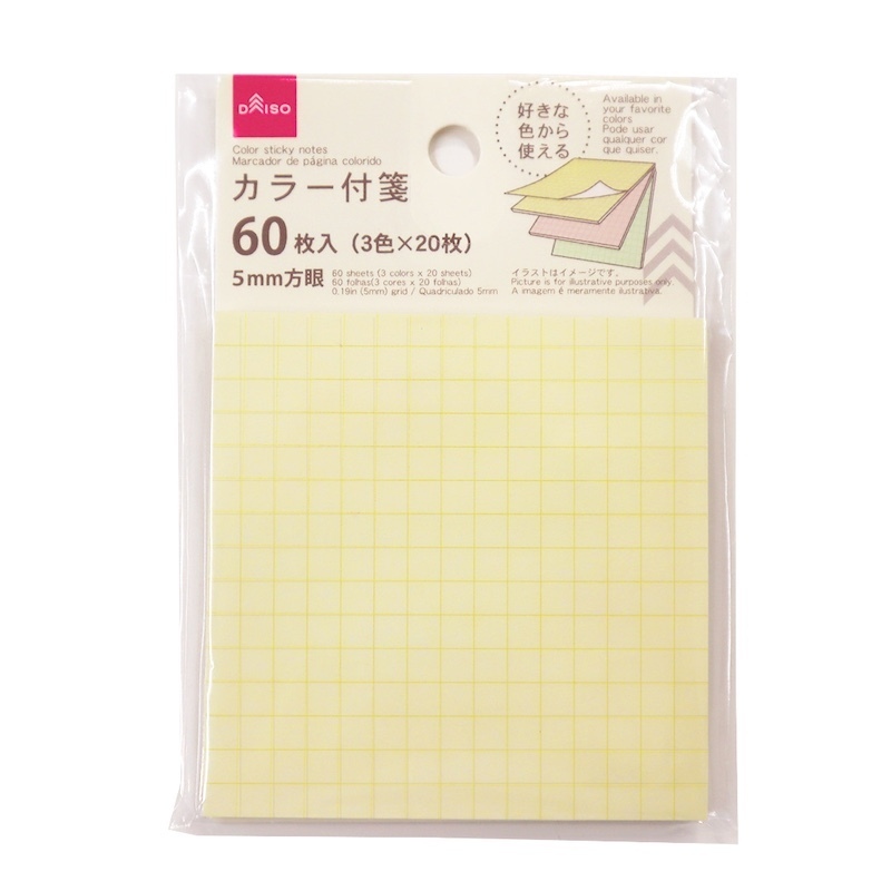 便利貼/方型 混合色 60枚入