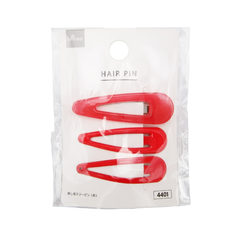髮夾/推活三色組 紅