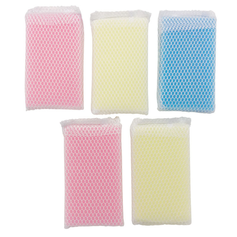 易起泡網布清潔海綿/抗菌 5入