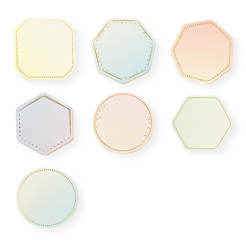 留言小卡/附雙面膠 簡約多色 21枚入