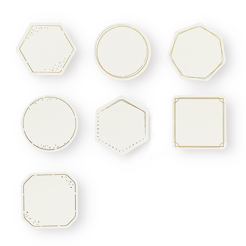 留言小卡/附雙面膠 簡約白色 21枚入