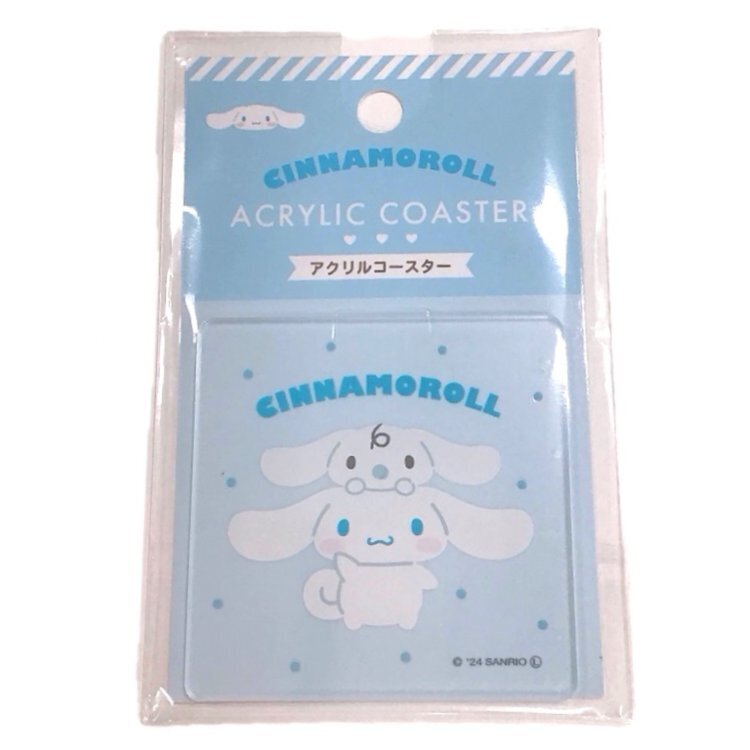 壓克力杯墊/大耳狗 水藍 7.5×7.5×0.3cm