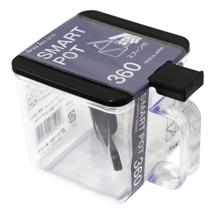 附湯匙調味料盒/黑 360ml