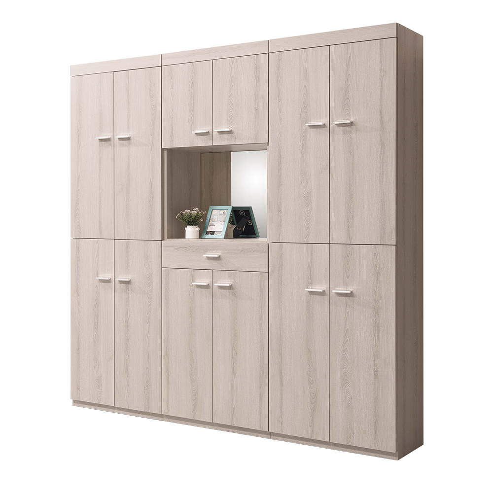 妮薇6尺高鞋櫃/玄關收納置物櫃組合(附鏡面)