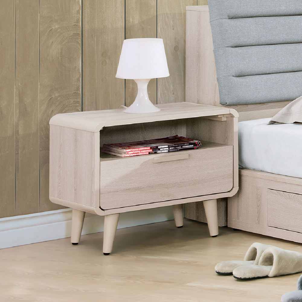 珊迪1.8尺北歐風床頭櫃/一格一抽收納櫃/置物櫃