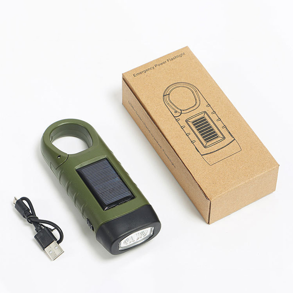 手搖太陽能手電筒