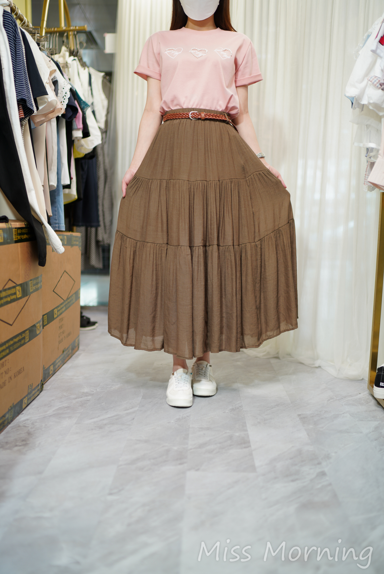 簡約心心tee(14578)&極夏日連腰帶氣質裙(33947)