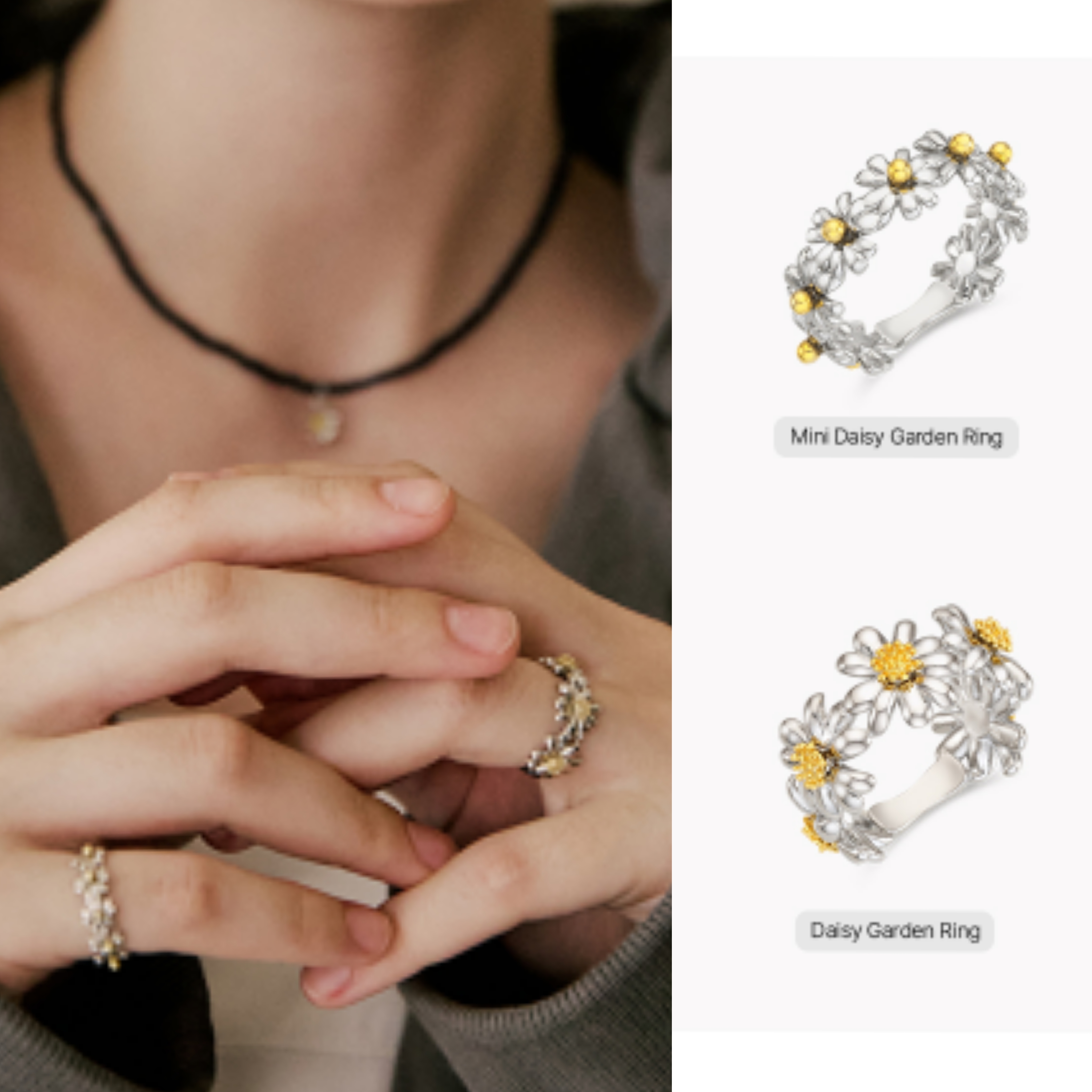 Vintage Hollywood] Daisy Garden Ring (2Type)