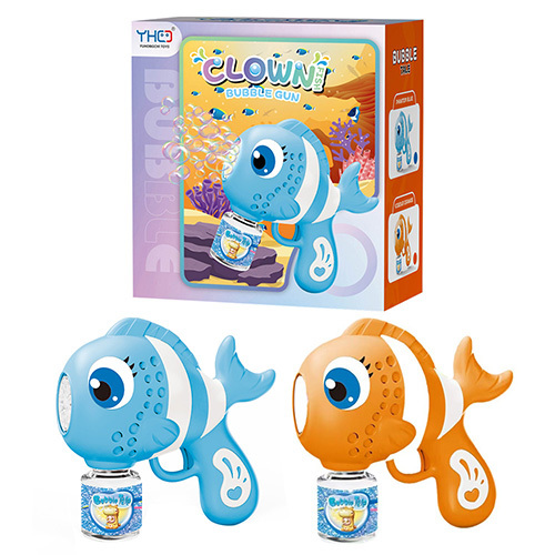 《 KIDMATE 》  電動多孔小丑魚泡泡槍(混色)(隨機出貨)