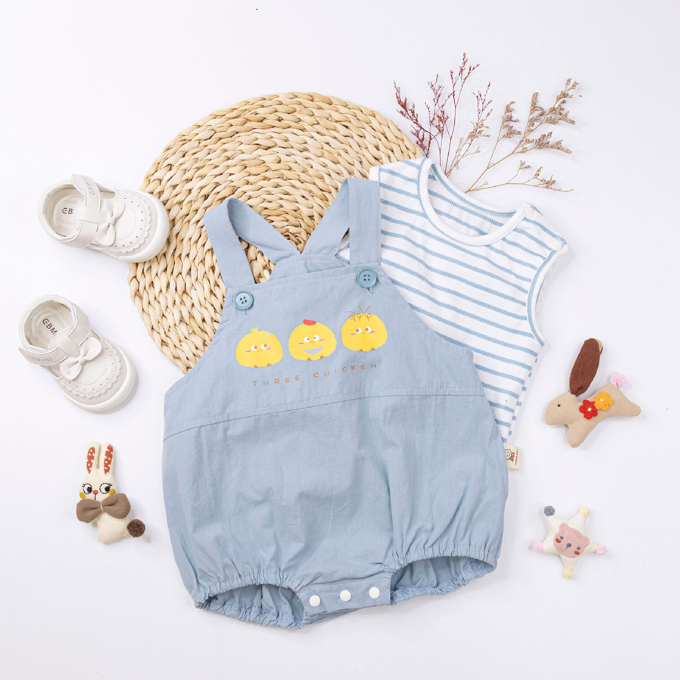 【JG0506】俏皮三隻小雞包屁吊帶套裝