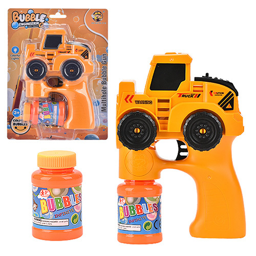 《 KIDMATE 》  電動燈光多孔工程車泡泡槍