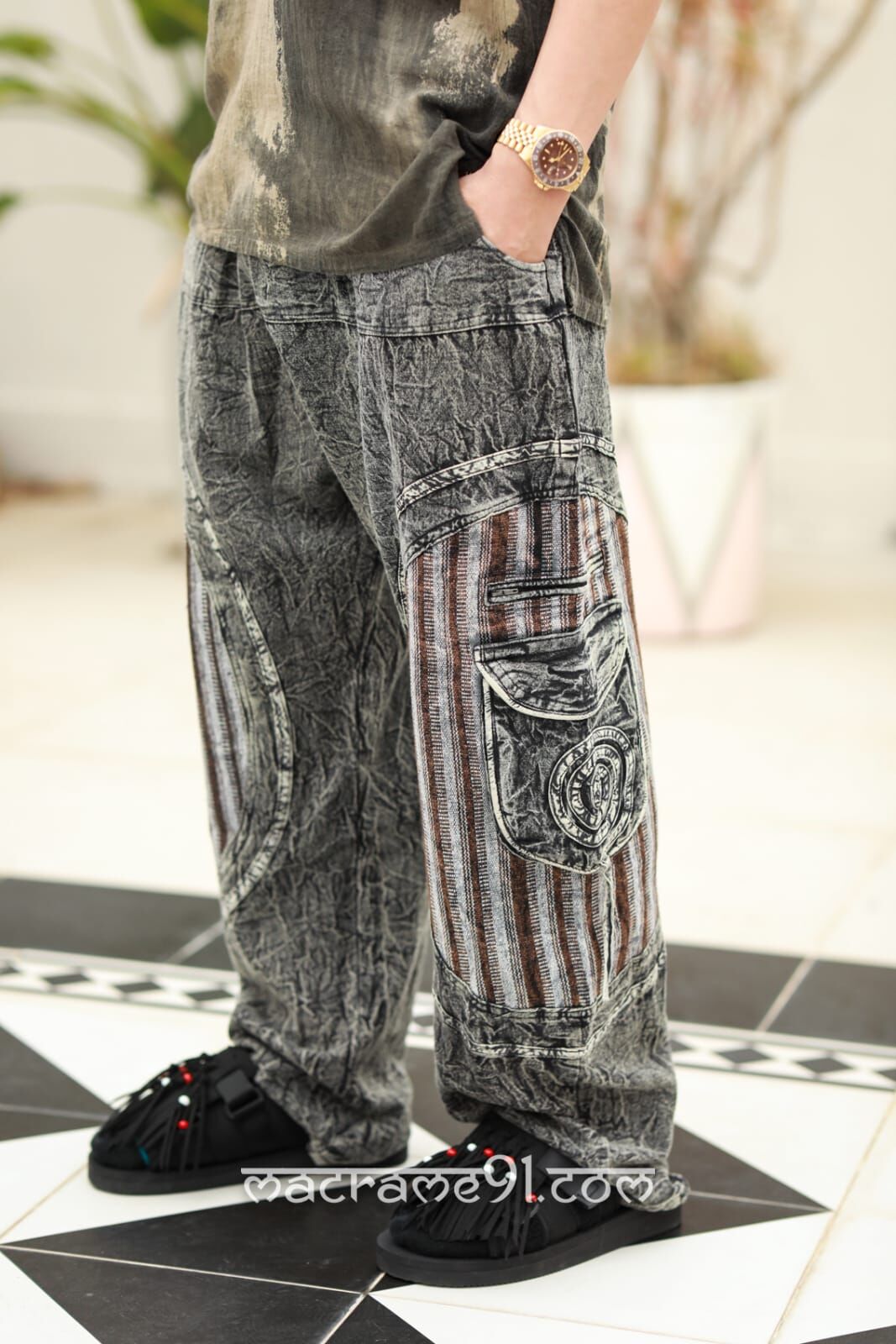 Akaala 洗水復古闊褲 - K-0002 (0415)