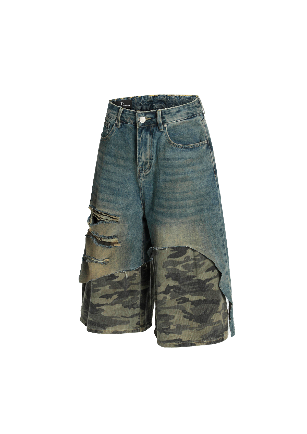 - SIMPLEACTION - 廢土風雙層迷彩七分褲