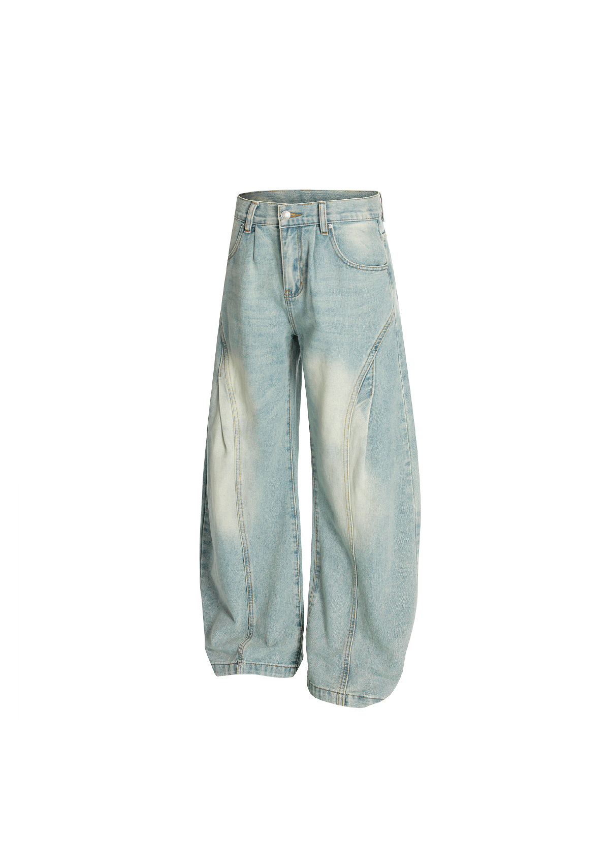 - SIMPLEACTION - 結構型淺色彎刀褲