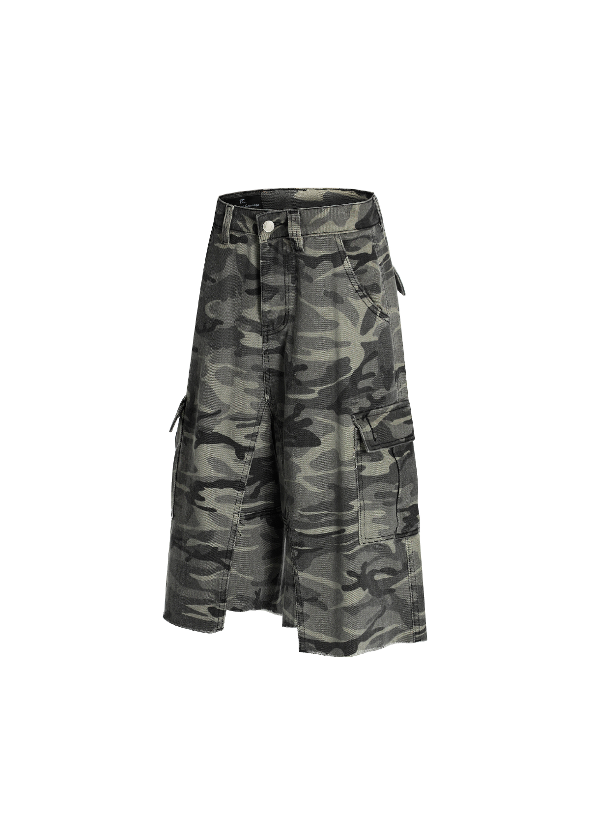 - SIMPLEACTION - 工裝七分迷彩牛仔褲