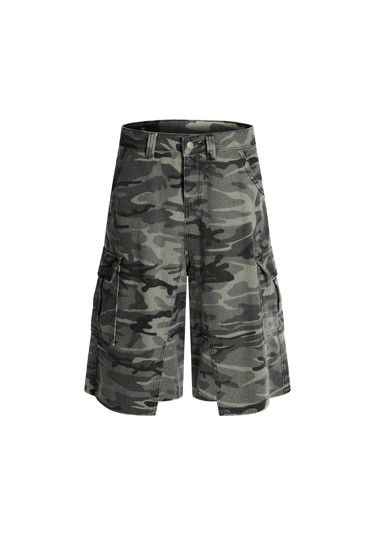 - SIMPLEACTION - 工裝七分迷彩牛仔褲